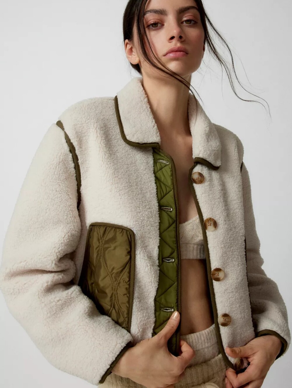 NWT Anthropologie Blank NYC Cloud Forest Sherpa Jacket